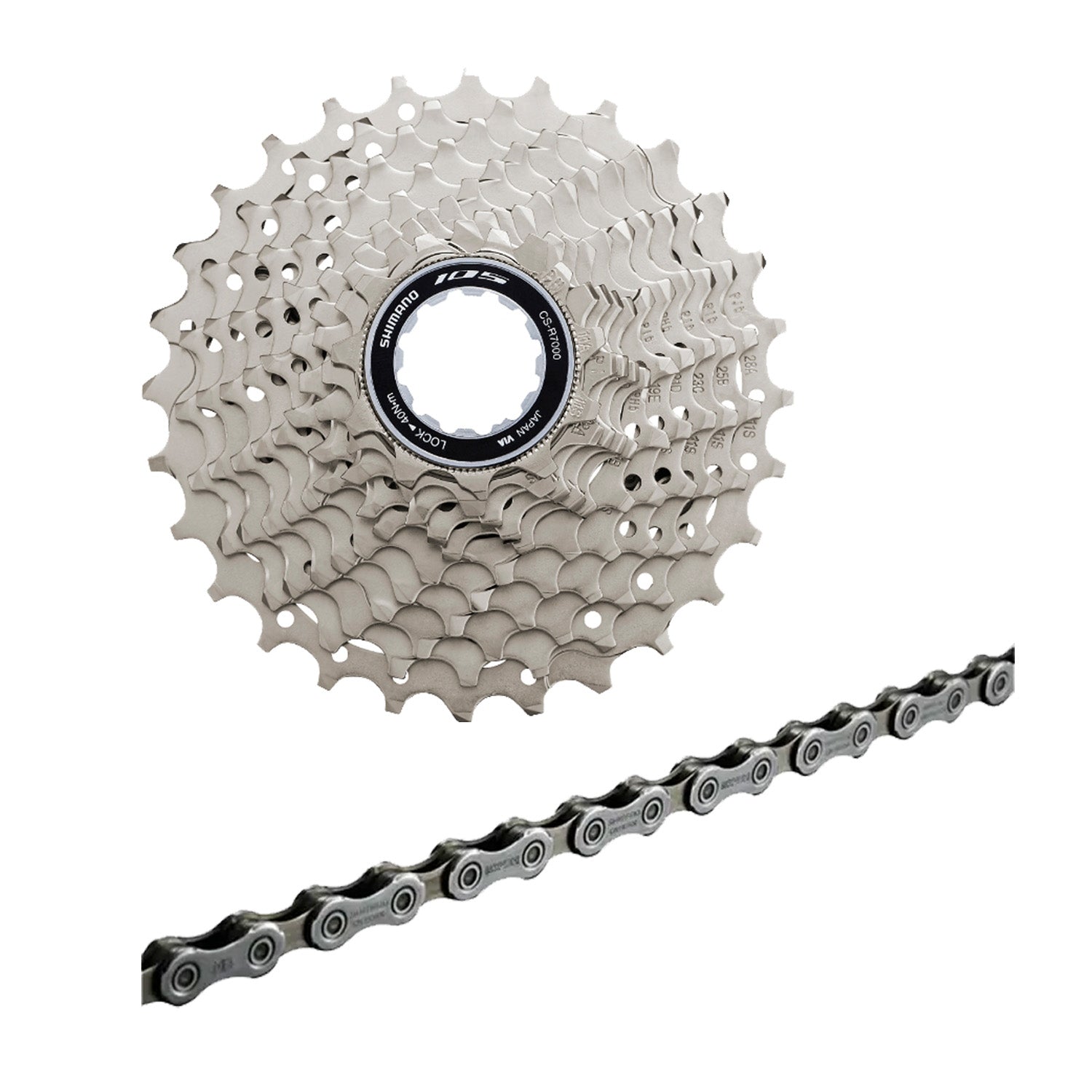 Shimano 105 R7000 - Cassette 11-30T + Ketting HG601 - 11 Speed